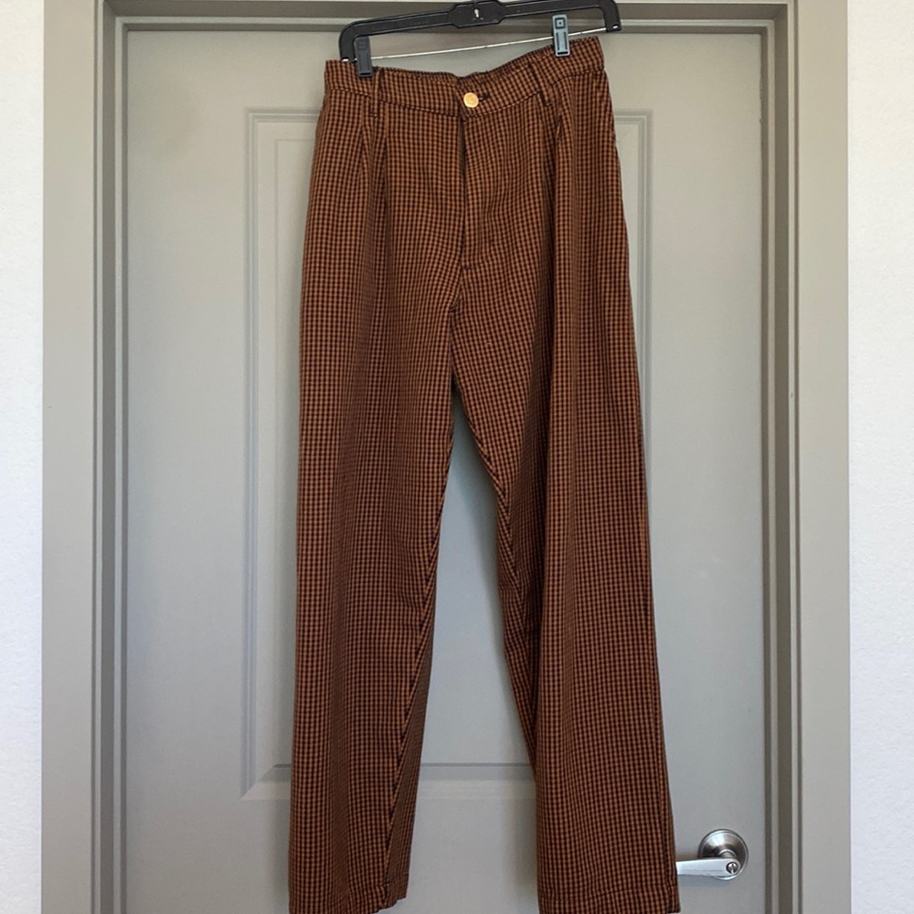 Big Bud Press Check Trousers - Brown